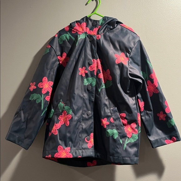 Old Navy Other - Old navy floral water resistant Hooded Jacket girls small